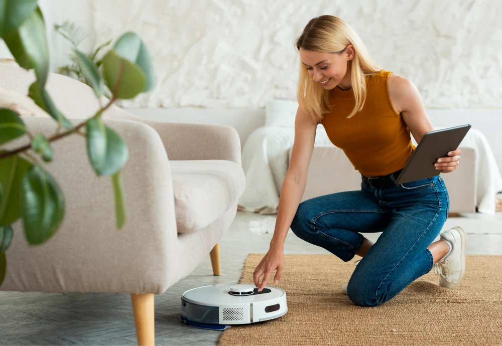 self cleaning mop and vacuum robot